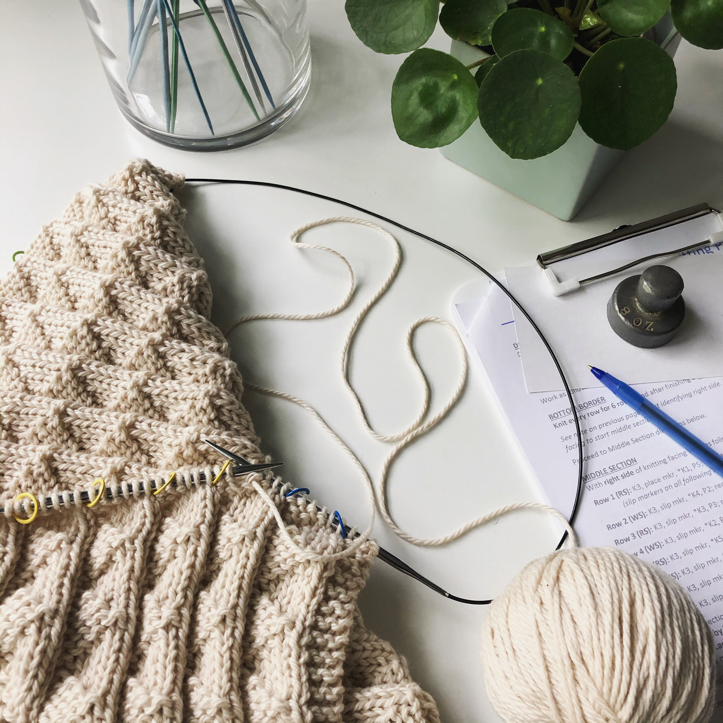 How to Use Long Circular Knitting Needles to Knit a Blanket — Fifty Four  Ten Studio